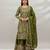 Mehendi green designer heavy gmy silk sequins embroidered work readymade suit