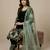 Green designer pure heavy viscous velvet sequins embroidered work readymade suit