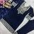 Navy blue designer pure heavy viscous velvet sequins embroidered work readymade suit
