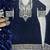 Navy blue designer pure heavy viscous velvet sequins embroidered work readymade suit
