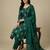 Green designer heavy chinon sequins embroidered work readymade suit