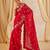 Red georgette embroidered saree