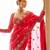 Red georgette embroidered saree