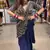 Blue silk blend embroidered saree