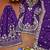 Purple designer chinon sequins embroidered work readymade suit