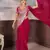 Pink georgette embroidered saree