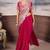 Pink georgette embroidered saree