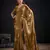 Golden silk blend embroidered saree