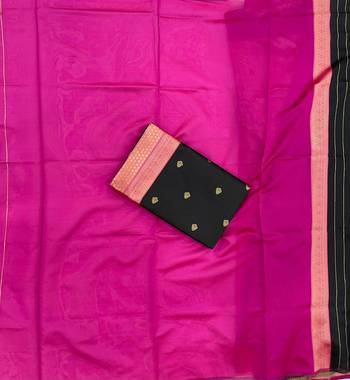 Black silk blend printed saree 2