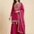 Pink designer chinon sequins embroidered work readymade suit