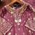Pink designer chinon sequins embroidered work readymade suit