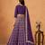 purple silk blend embroidered lehenga set