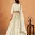 off white silk blend embroidered lehenga set