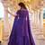 purple silk blend embroidered lehenga set