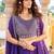 purple silk blend embroidered lehenga set