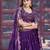 purple georgette embroidered lehenga set