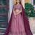 onion pink georgette embroidered lehenga set