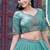 sea green georgette embroidered lehenga set