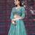 sea green georgette embroidered lehenga set