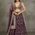 purple georgette embroidered lehenga set