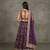 purple georgette embroidered lehenga set