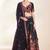 black georgette embroidered lehenga set