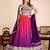 multicolor georgette embroidered lehenga set