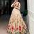 beige silkblend printed lehenga set