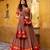 brown chanderi embroidered lehenga set