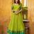 parrot green chanderi embroidered lehenga set