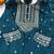 Teal designer chinon sequins embroidered work readymade suit