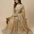 Beige designer pure jimmy choo silk sequins embroidered work readymade suit