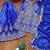 Blue designer chinon sequins embroidered work readymade suit