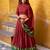 maroon chanderi embroidered lehenga set