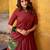 maroon chanderi embroidered lehenga set