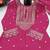 Pink designer chinon sequins embroidered work readymade suit