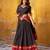 dark chocolate chanderi embroidered lehenga set