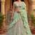 sea green silkblend embroidered lehenga set