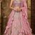 pink silkblend embroidered lehenga set