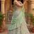 sea green silkblend embroidered lehenga set