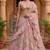 pink silkblend embroidered lehenga set
