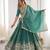 sea green silkblend embroidered lehenga set