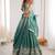 sea green silkblend embroidered lehenga set