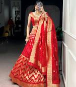 multicolor silkblend embroidered lehenga set