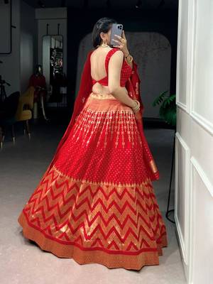 multicolor silkblend embroidered lehenga set 4
