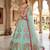 sea green silkblend embroidered lehenga set