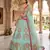 sea green silkblend embroidered lehenga set