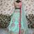 sea green silkblend embroidered lehenga set