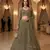 olive net embroidered lehenga set