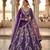 blue silkblend embroidered lehenga set
